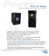 Alpha Technologies ACS 120VDC 125VDC 130VDC Power Supply, Industrial Battery Charger Brochure