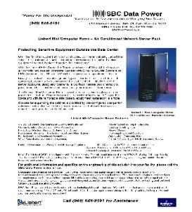 Liebert Emerson Mini Computer Room 42U Air Conditioned Computer Cabinet Brochure